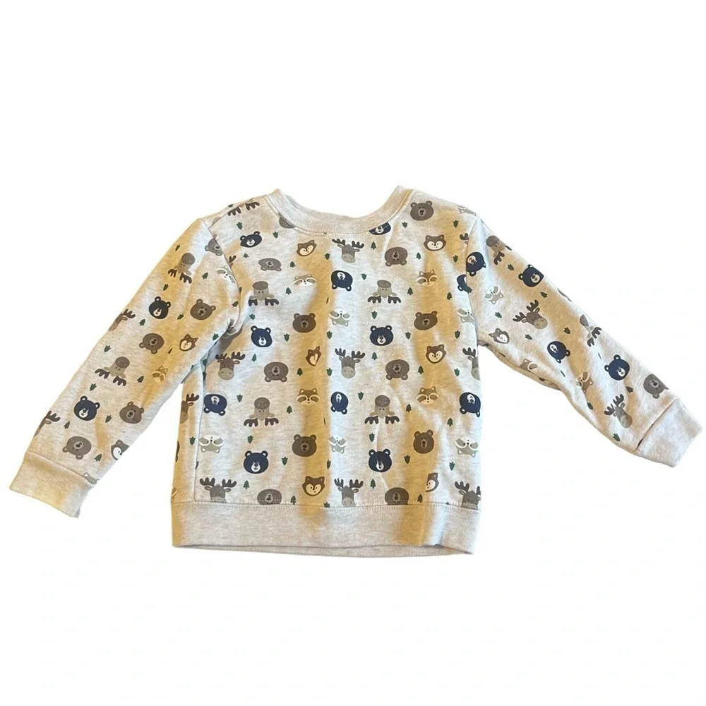 Garanimals Dinosaur and Bear 24 Month Fleece Lon Sleeve Sweater Tops Lot of 2